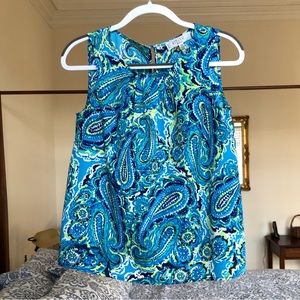 Kasper Petit Tank Top - size medium (m) - blue, turquoise, teal, green, & white